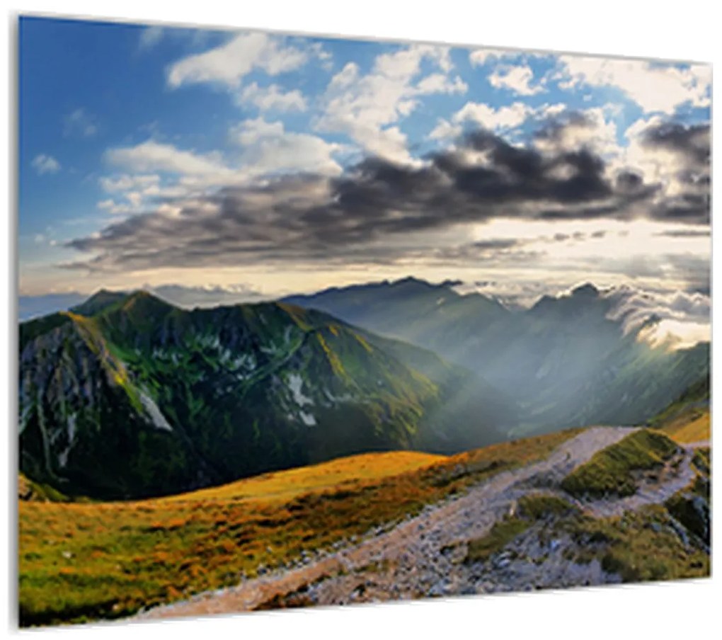 Tablou cu peisaj montan pietros (70x50 cm), în 40 de alte dimensiuni noi