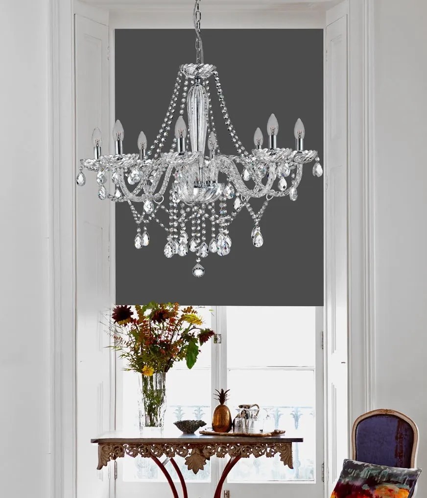 Candelabru elegant cu cristale K9 Mozart 8L