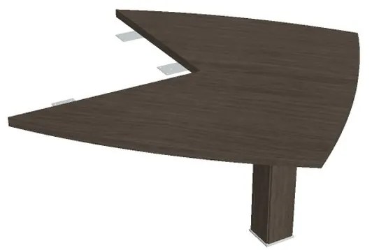 Extensie birou Verno 113 x 113 cm, diagonal, stejar antracit