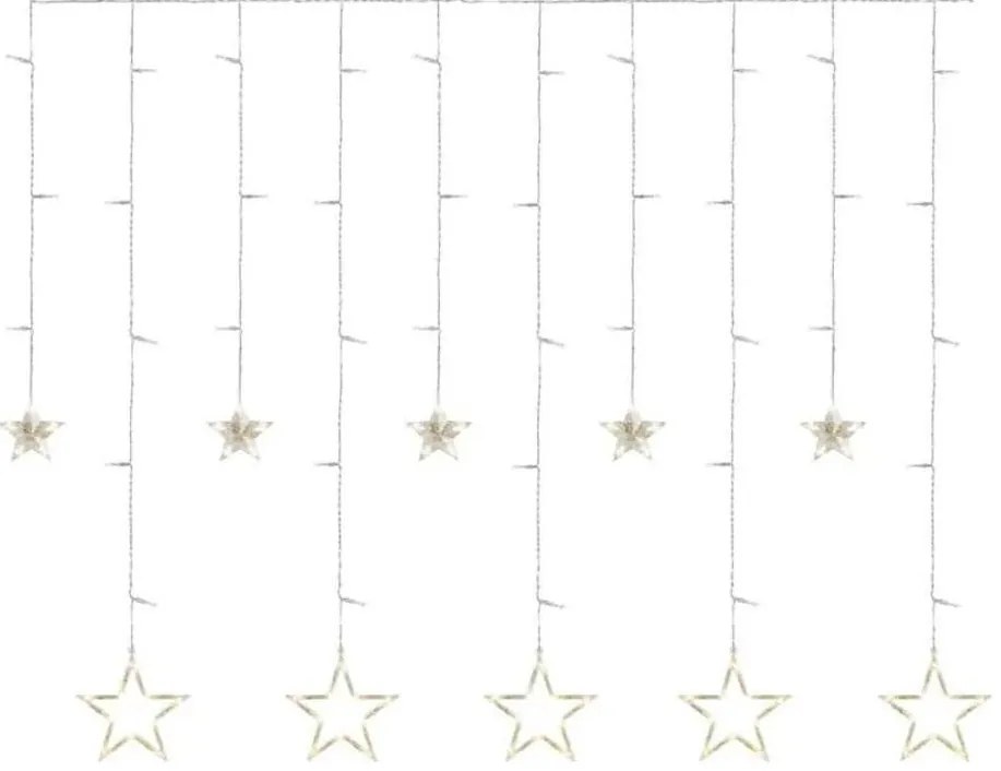 Perdea luminoasă LED de Crăciun, 115 LED, 1,35 W, 6,85 x 1,05 m, alb cald
