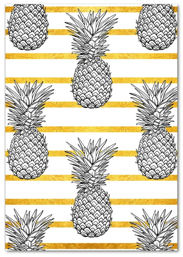 Tablou Printat Pe Sticlă benzi de ananas