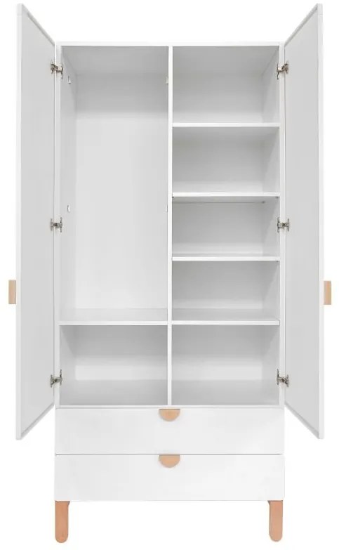 Dulap Ratata alb/fag/natur H195 cm