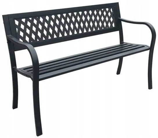 Banca de gradina, spatar structura plastic, 125x53x77 cm, Monica