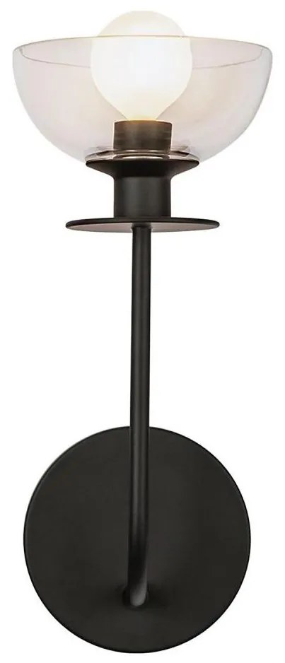 Lampă de perete Alora Mood ALM-SYLVIA-1WB-BK-CL SYLVIA 1xE14/40W/230V negru