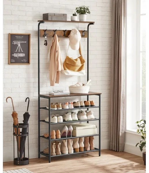 Cuier de podea NAVOR, maro/negru