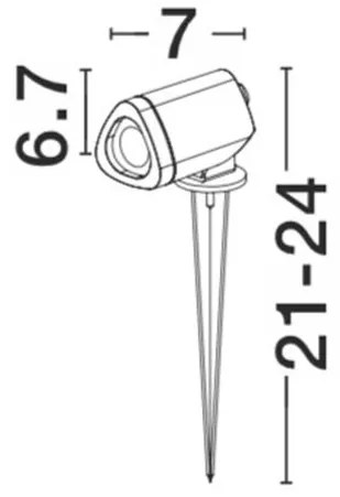 Tarus cu proiector LED iluminat exterior IP65 INSIDE NVL-9010003