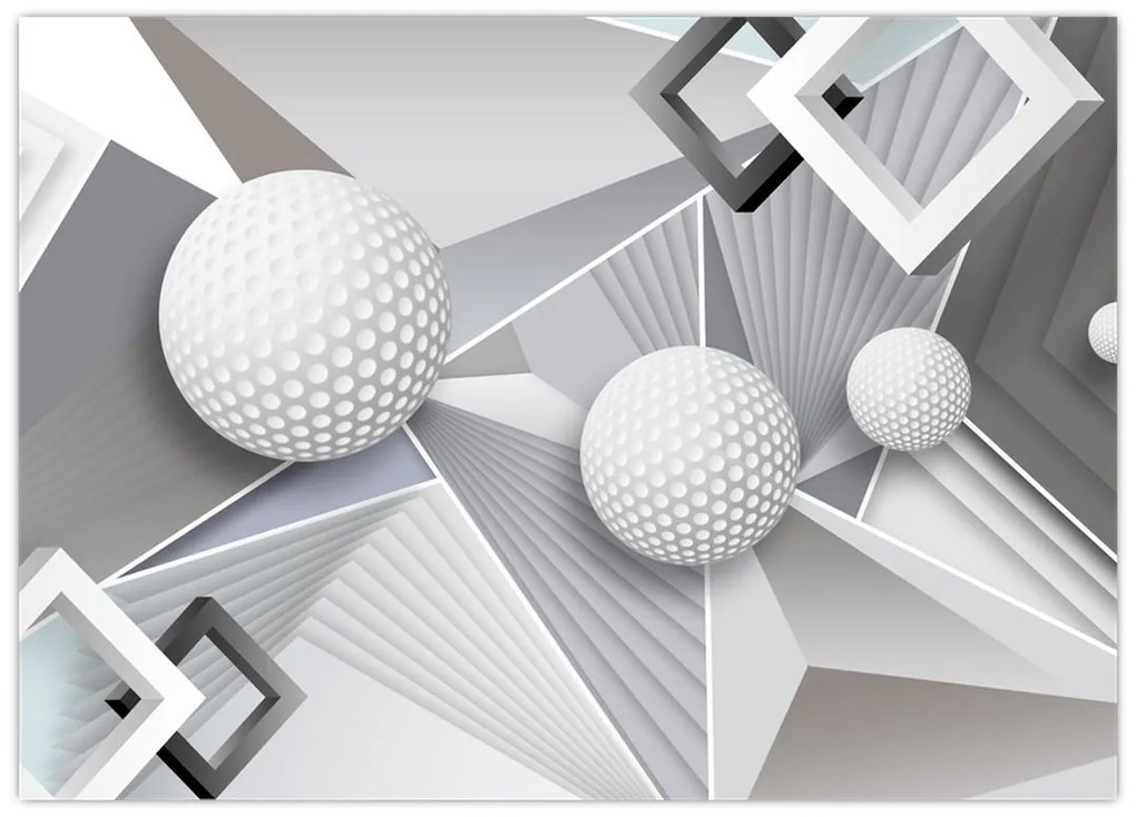 Tablou pe sticlă geometric abstract (70x50 cm)