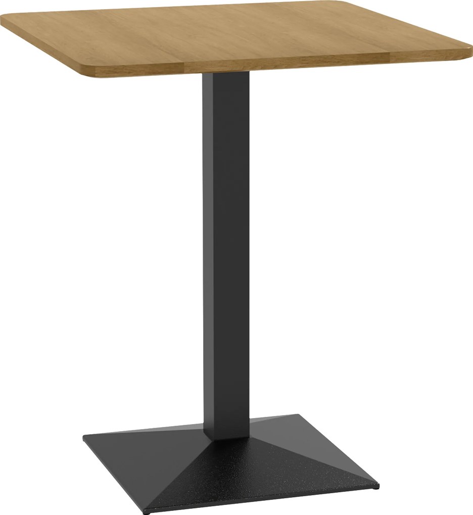 HOMCOM Masă de dining Masă pătrată de bucătărie pentru 2 persoane Masă de sufragerie cu aspect de lemn Bază din oțel 70 x 70 x 75 cm Maro închis | Aosom Romania