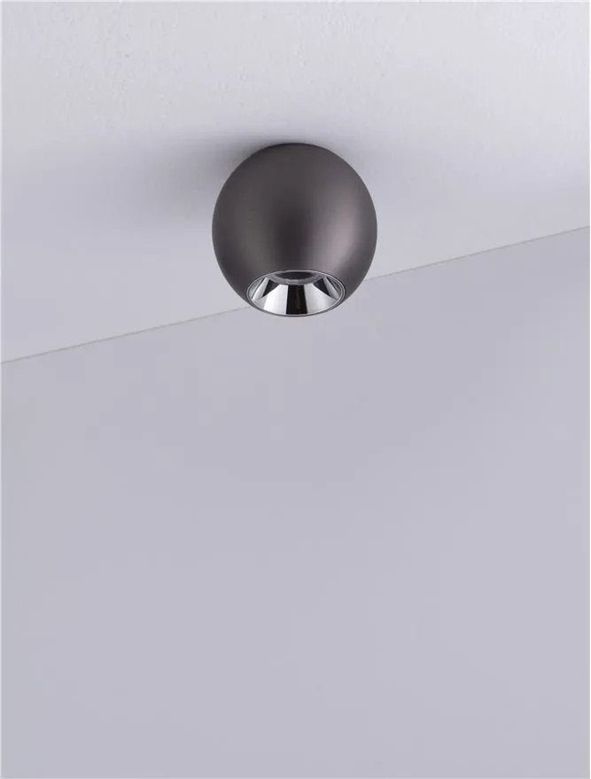 Spot LED aplicat diametru 8,5cm NANO argintiu, NVL-9052031