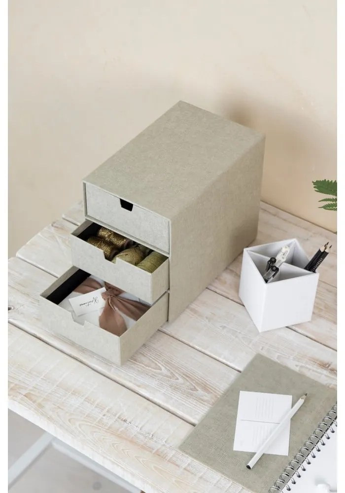Cutie cu 3 sertare Bigso Box of Sweden Ingrid, bej