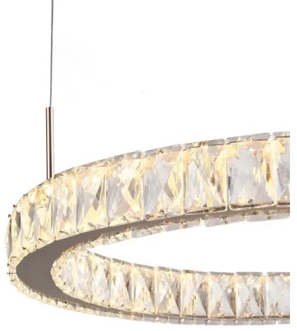 Zuma Line MD3713-2-3GT - Lustră LED suspendată pe cablu GIRONA, LED/36W/230V, roz auriu