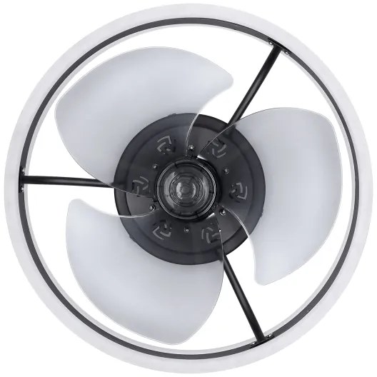 Brilagi-LED Lampă cu ventilator, dimabilă, LED 30W, 230V, 3000-6500K, negru+DO