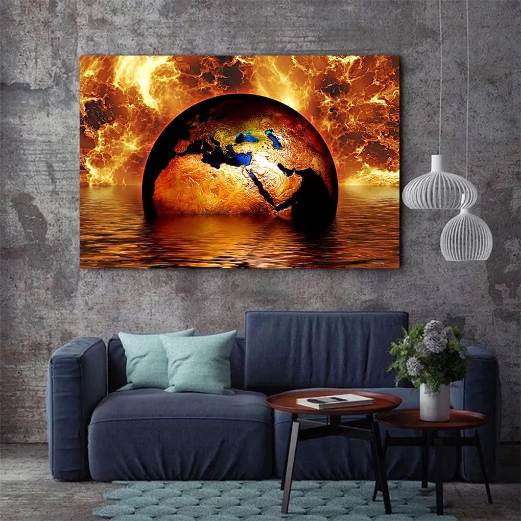 Tablou Canvas - Earth on fire 40 x 65 cm