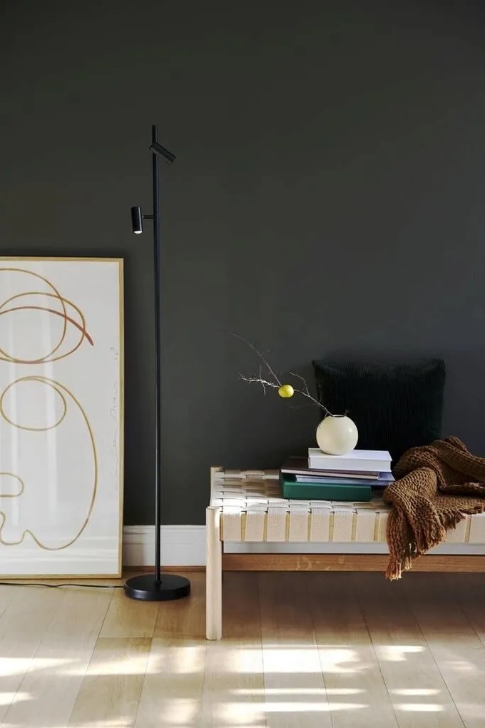 Lampadar cu 2 brate design modern, 3-Step MOODMAKER OMARI negru 2112254003 NL