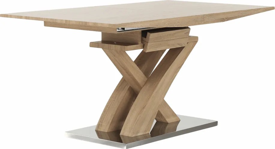 Masă dining,  stejar, 160-200x90 cm, BONET NEW TIP 2