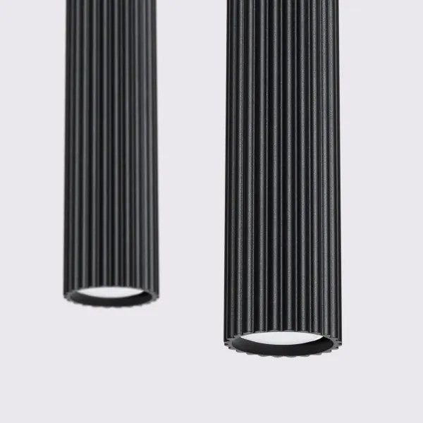 Lustră pe cablu Sollux SL.1574 KARBON 2xGU10/10W/230V negru