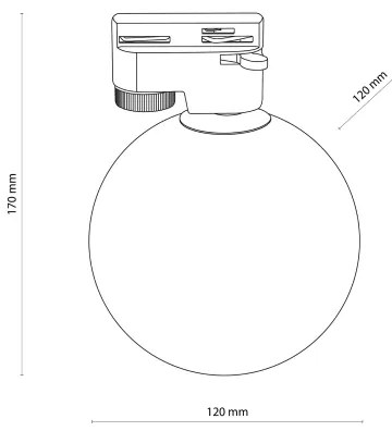 Plafonieră pentru sistem de șină TRACER 1xG9/8W/230V alb