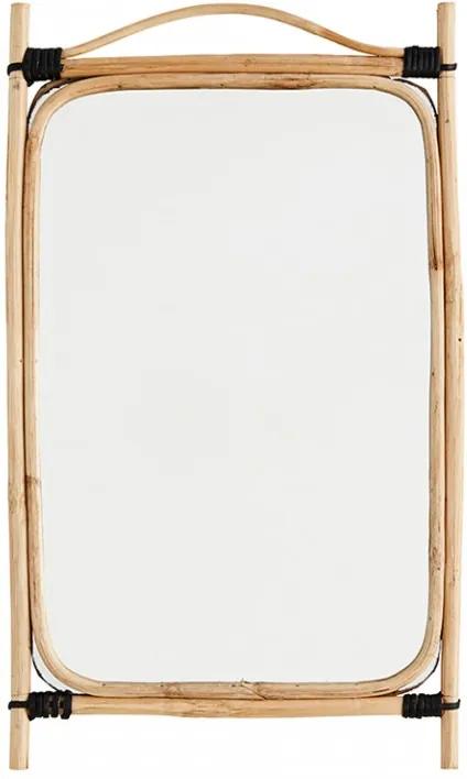 Oglinda dreptunghiulara maro din bambus 34x56 cm Harper Madam Stoltz
