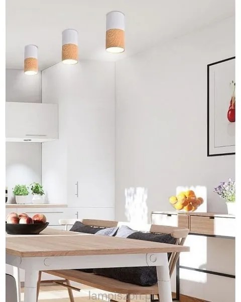 Plafonieră TUBA 1xGU10/50W/230V alb