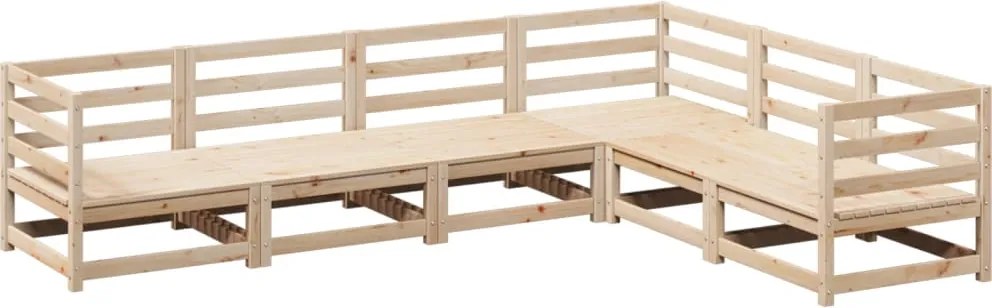 vidaXL Set canapea de grădină, 6 piese, lemn masiv de pin