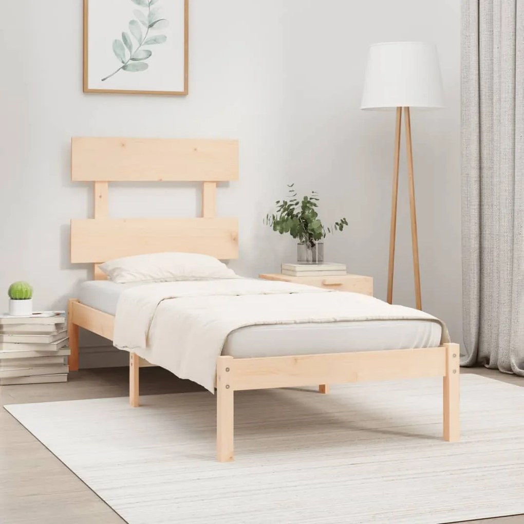 3104638 vidaXL Cadru de pat single, 90x190 cm, lemn masiv