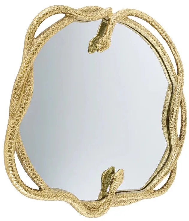 Oglinda decorativa design sarpe auriu SNAKE XL 85cm