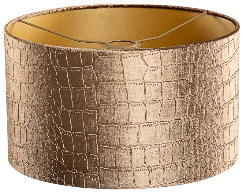Abajur din catifea cu design de crocodil și interior auriu 35/35/20