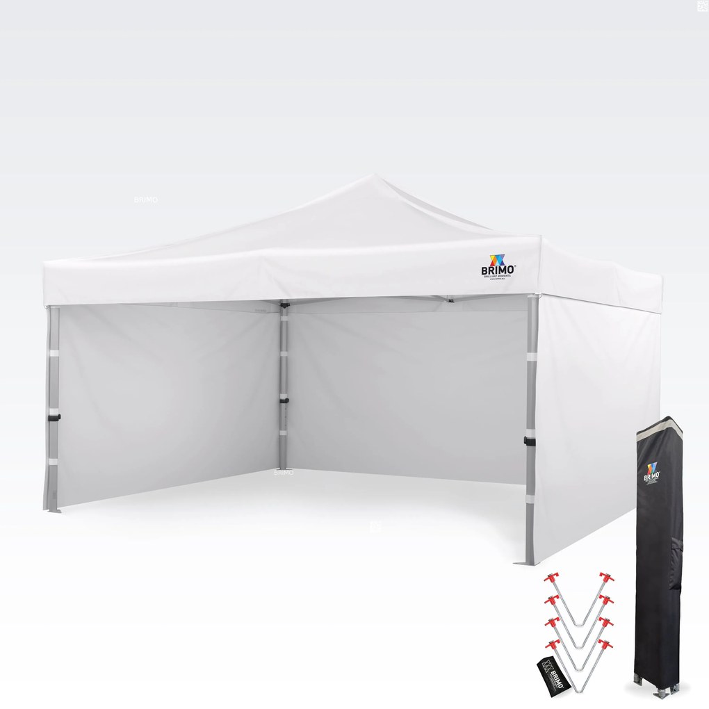 Cort Evenimente 4x4m - cu 3 pereți - Alb