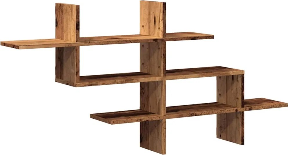 vidaXL Raft de perete, lemn vechi, 124,5x18x60,5 cm, lemn prelucrat