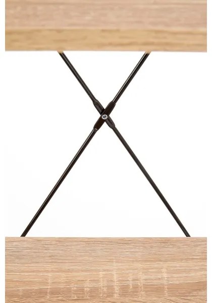 Bibliotecă NARVIK 148x60 cm negru/stejar sonoma