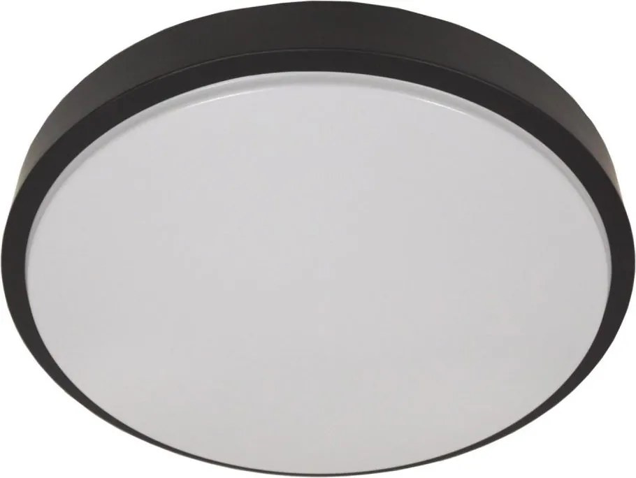 Plafonieră cu senzor WILTON 2xE27/60W/230V Ø 33 cm negru