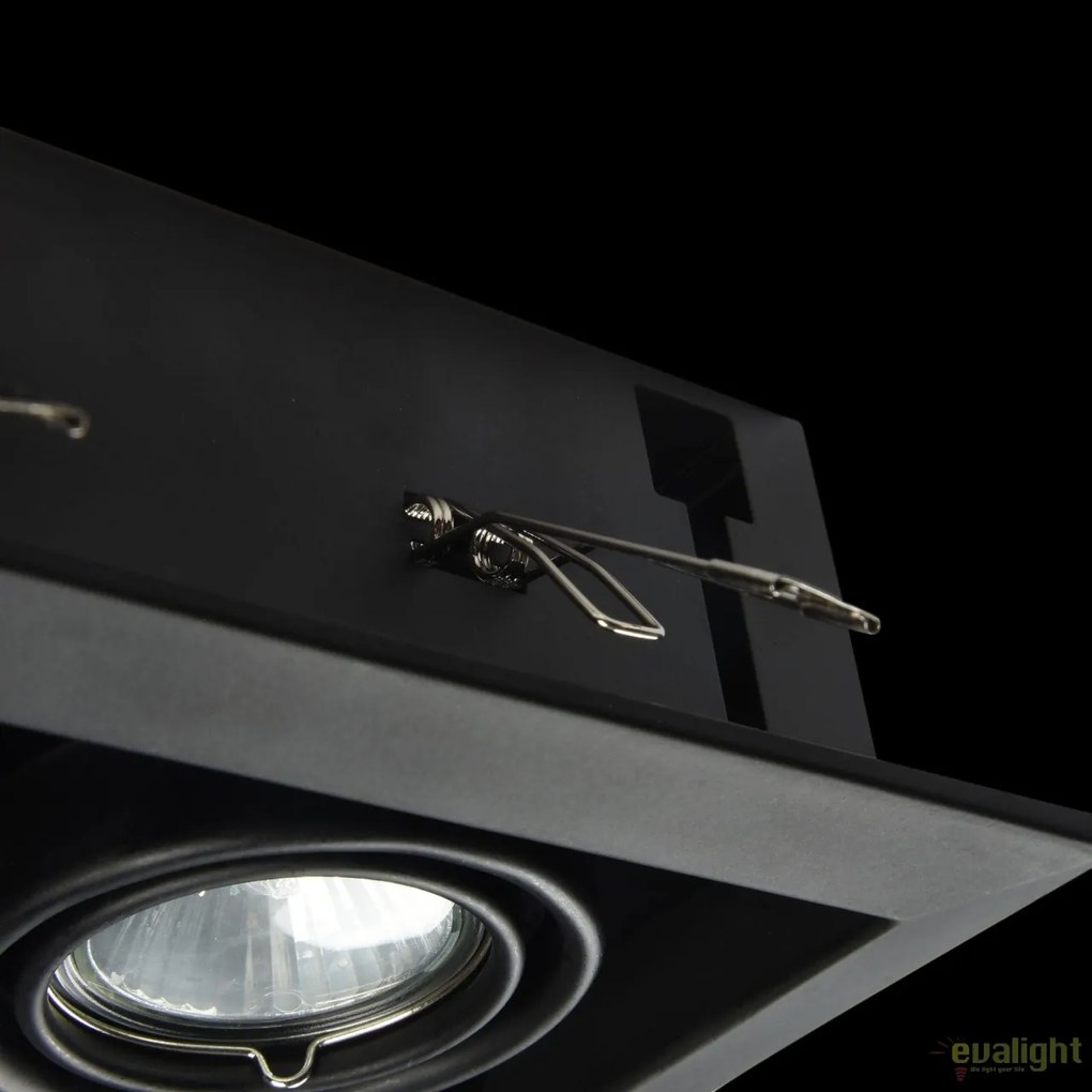 Plafoniera incastrabila cu doua spoturi Metal, negru MYDL008-2-02-B