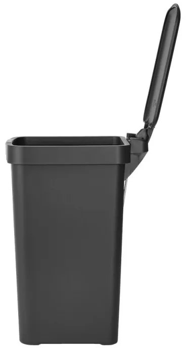 Cos de gunoi cu pedala Brabantia StepUp 1008476, 10 L, Materiale ecologice, Deschidere mare, Gri Inchis