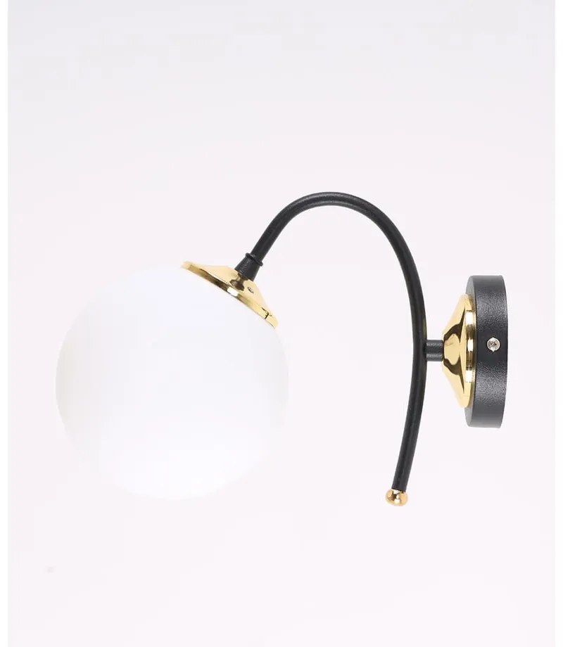 Aplică de perete alb-negru ø 15 cm Yoyo – Squid Lighting