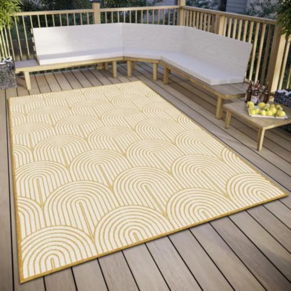 Covor de exterior galben ocru 80x150 cm Pangli Ochre – Hanse Home