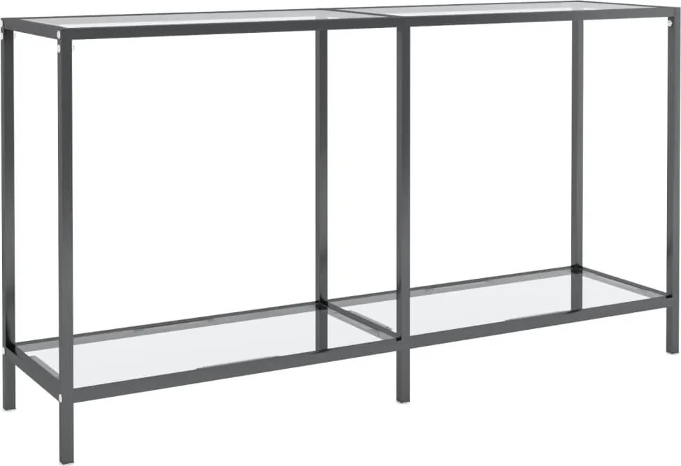 vidaXL Masă consolă, transparent, 140x35x75,5 cm, sticlă securizată