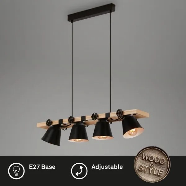 Lustră pe cablu Brilo TALLE 4xE27/40W/230V