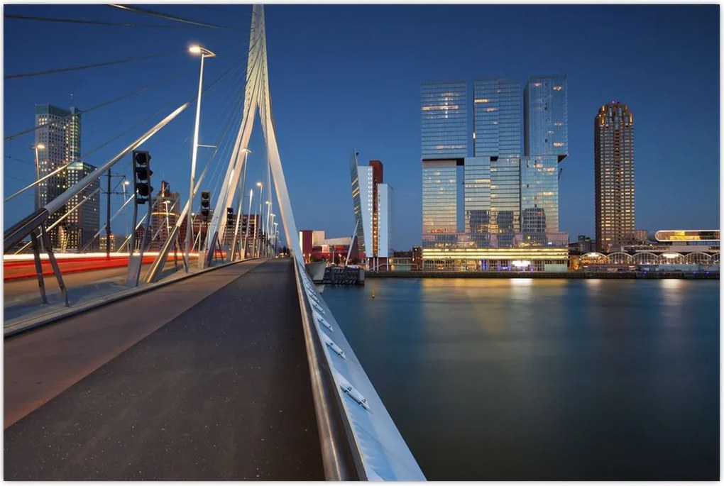 Tablou - Amurg în Rotterdam, Olanda (90x60 cm)