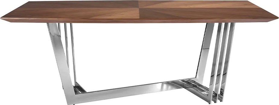Masa dining eleganta design LUX Walnut Veneered 220x110cm