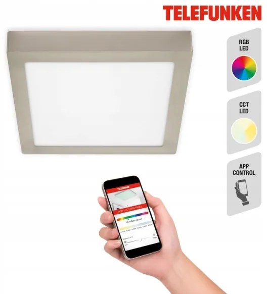 Plafonieră LED RGBW Telefunken 309602TF LED/18W/230V 2700-6500K Wi-Fi Tuya