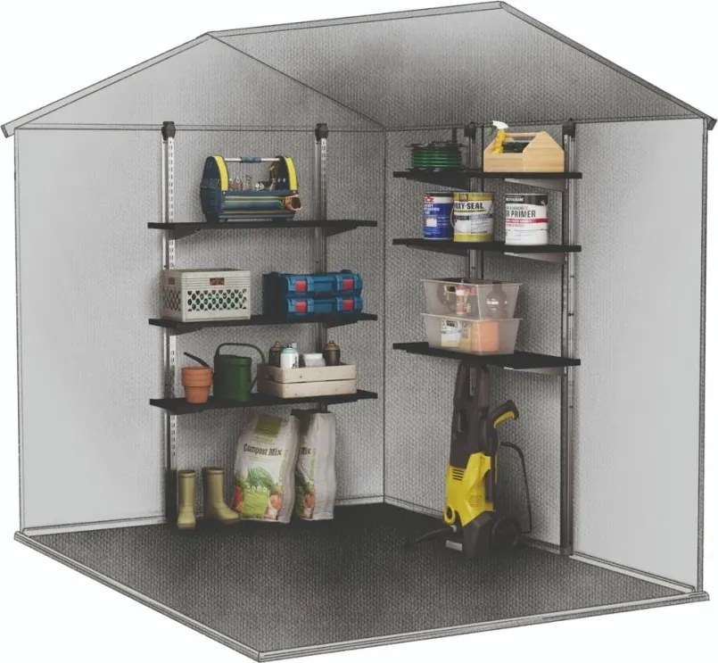 Set de rafturi 100 Rafturi pentru casă de grădină KETER