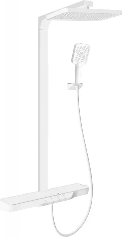 Mexen Zoom set de duș aplicat cu duș de ploaie și baterie, alb - 78101-20
