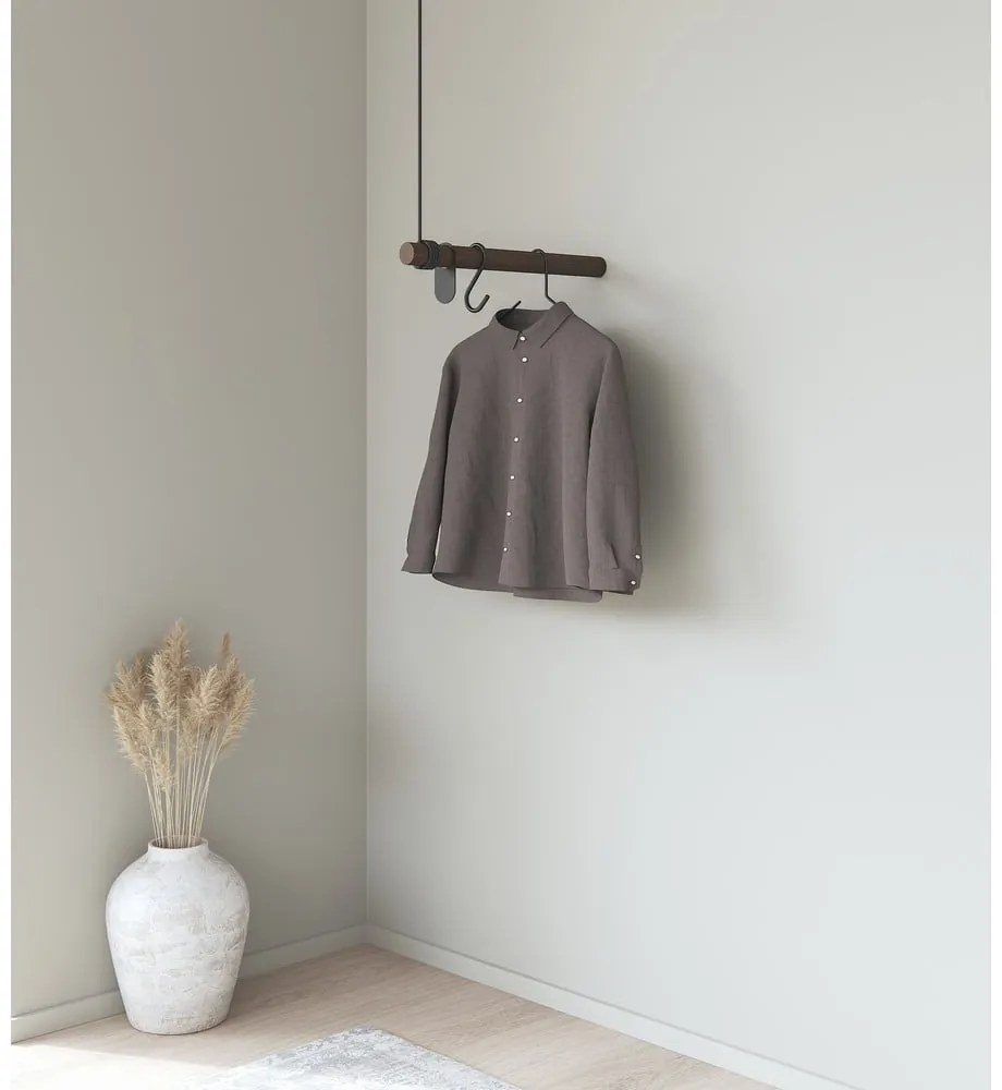 Cuier de perete maro din lemn de stejar 50 cm Swing – LIND DNA