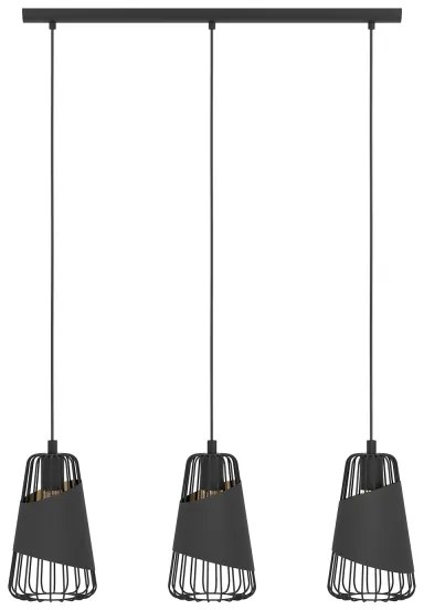 Eglo 49448 - Lustră pe cablu AUSTELL 3xE27/60W/230V