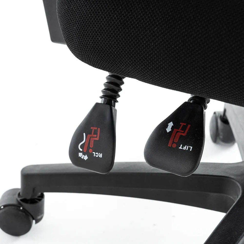 Scaun tip gaming din mesh negru, cu spatar rabatabil ergonomic OFF 434