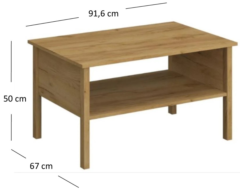 Măsuță cafea Keira (Stejar craft auriu). 1052990