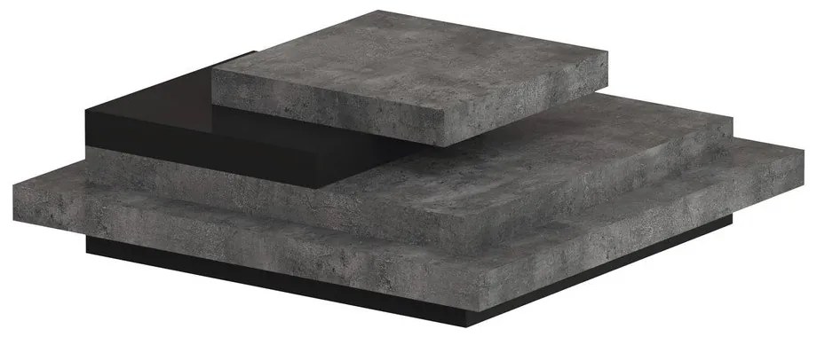 Măsuță de cafea gri cu aspect de beton 110x110 cm Slate - TemaHome