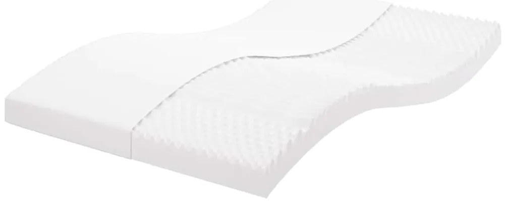 vidaXL Saltea din spumă, alb, 120x220 cm, duritate 7 zone 20 ILD