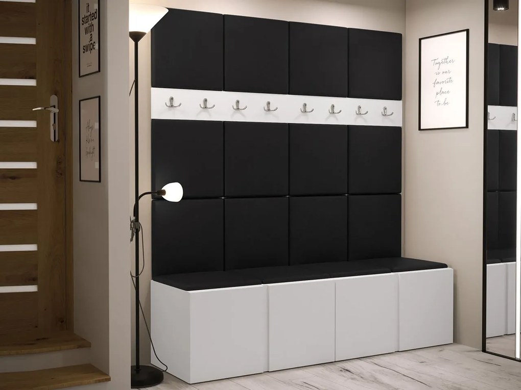 Mobilier Hol Timothy V (Alb + piele ecologică Soft 011). 1059942