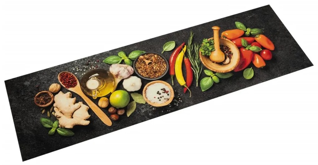 vidaXL Covor de bucătărie lavabil Spices, 45x150 cm, catifea